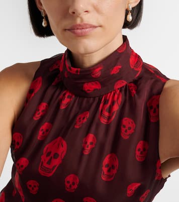 Ohrringe Skull mit Kristallen und Zierperlen | McQueen