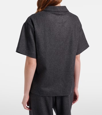 Modena wool and cashmere flannel polo shirt | Asceno