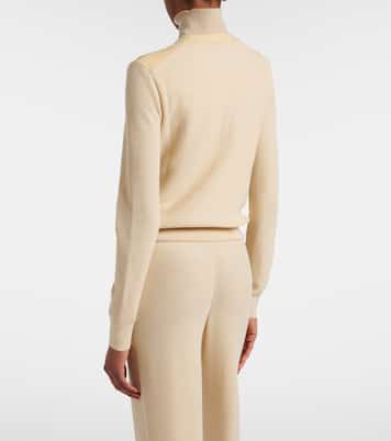 Acacia suede-trimmed cashmere and silk cardigan | Loro Piana