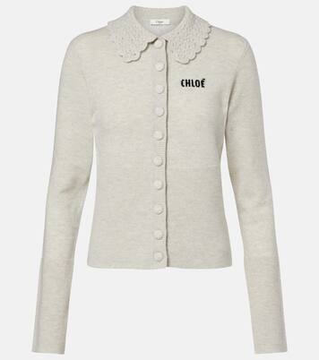 Logo wool cardigan | Chloé