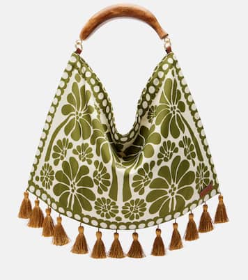 Scarf Small fringed jacquard tote bag | Farm Rio