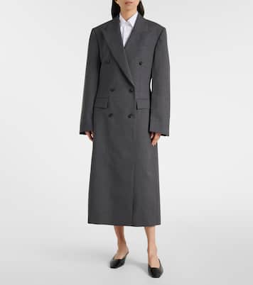 Double-breasted virgin wool coat | Róhe