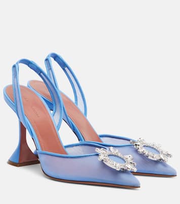 Begum embellished mesh slingback pumps | Amina Muaddi