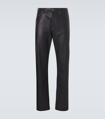 Pantalon droit en cuir | Versace