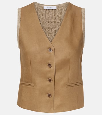Calibri cable-knit linen vest | Max Mara