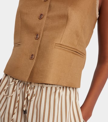 Calibri cable-knit linen vest | Max Mara