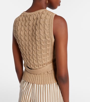 Calibri cable-knit linen vest | Max Mara