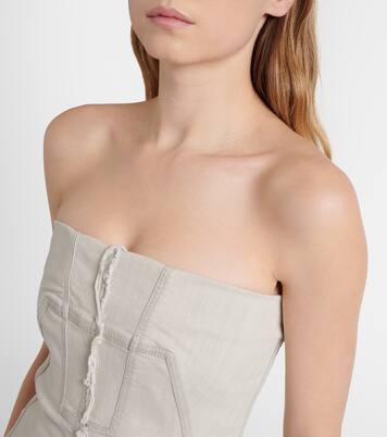 Strapless denim top | Rick Owens