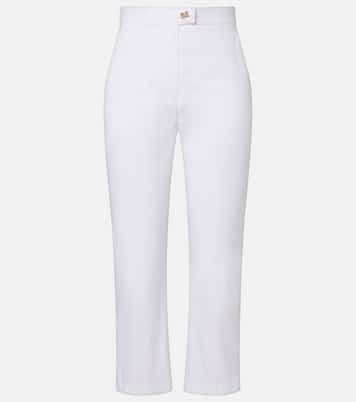 Curve cotton-blend cropped straight pants | Max Mara