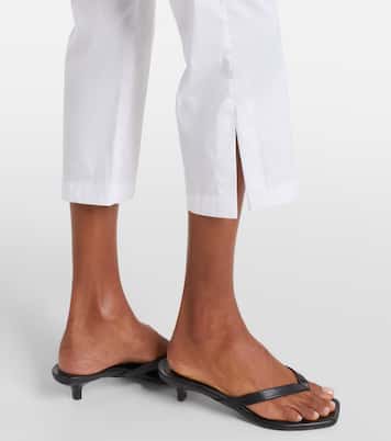 Curve cotton-blend cropped straight pants | Max Mara