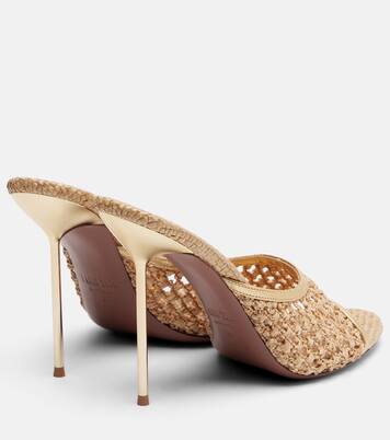 Lidia leather-trimmed mules | Paris Texas