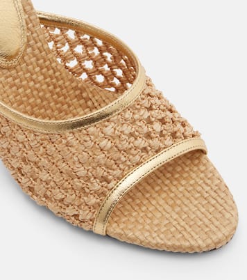 Lidia leather-trimmed mules | Paris Texas