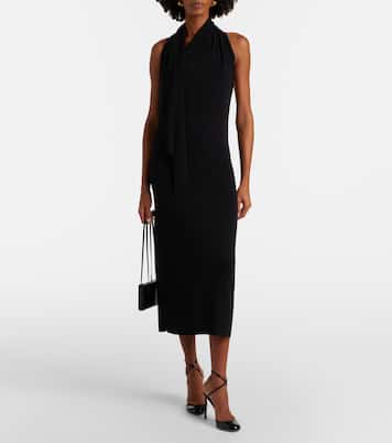 Vestido midi Mitchell con bufanda | Altuzarra