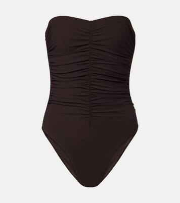 Ruched bandeau swimsuit | Karla Colletto