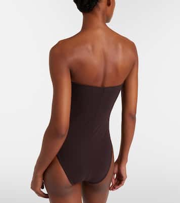 Ruched bandeau swimsuit | Karla Colletto