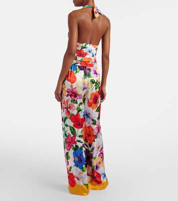 Floral silk-blend satin palazzo pants | Dolce&Gabbana