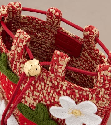 Paula's Ibiza raffia pouch with strap | Loewe