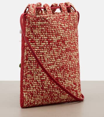 Paula's Ibiza raffia pouch with strap | Loewe