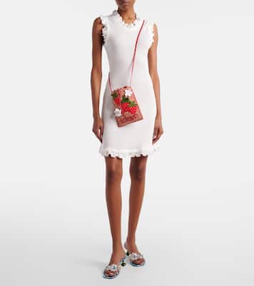 Paula's Ibiza raffia pouch with strap | Loewe