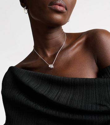 Serpenti Viper 18kt white gold necklace with diamonds | Bvlgari