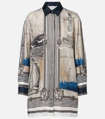 Oversized printed silk twill shirt | Max Mara