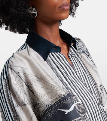 Oversized printed silk twill shirt | Max Mara