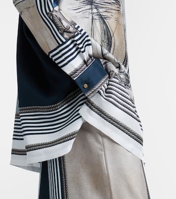 Oversized printed silk twill shirt | Max Mara