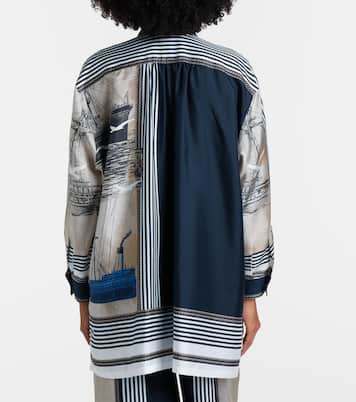 Oversized printed silk twill shirt | Max Mara