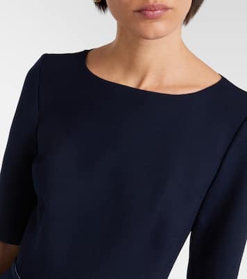 Belted wool-blend midi dress | Oscar de la Renta