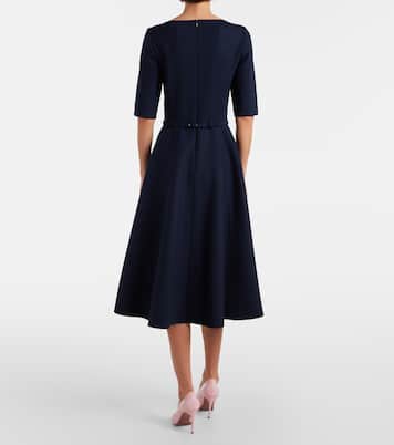 Belted wool-blend midi dress | Oscar de la Renta