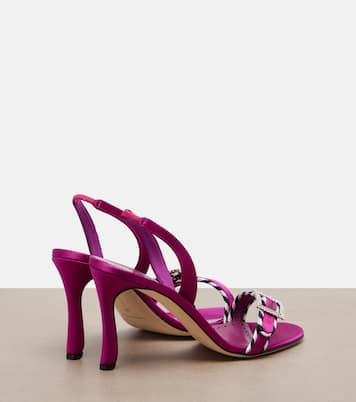 Sumbasan embellished satin sandals | Manolo Blahnik