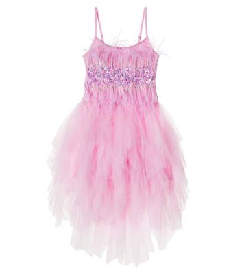Vestido Glitz de tul con plumas y lentejuelas | Tutu Du Monde