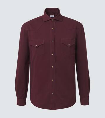 Cotton piqué shirt | Brunello Cucinelli