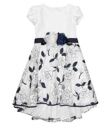 Embroidered tulle dress | Monnalisa