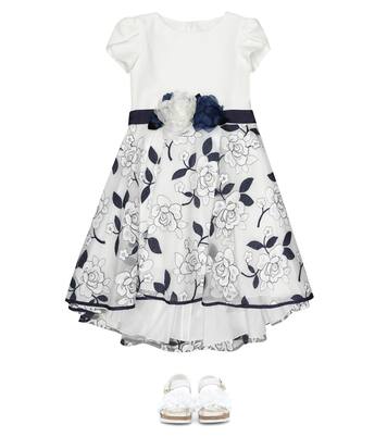 Embroidered tulle dress | Monnalisa