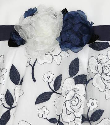 Embroidered tulle dress | Monnalisa