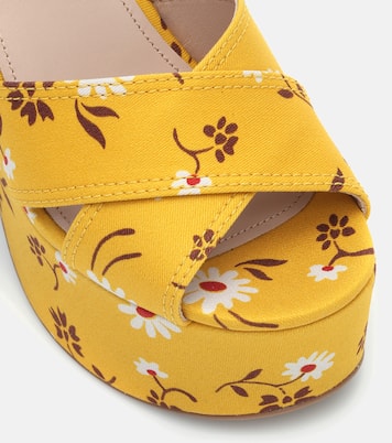 Plateausandalen aus Baumwolle | Miu Miu