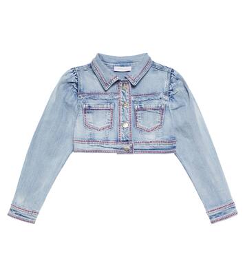 Embellished denim jacket | Monnalisa