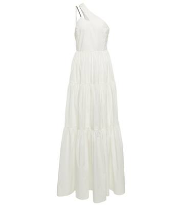 One-Shoulder-Maxikleid aus Baumwolle | Brunello Cucinelli