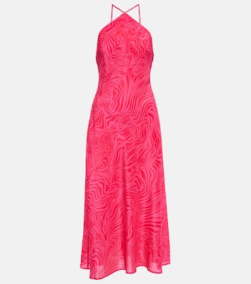 Opal silk halterneck midi dress | Rixo