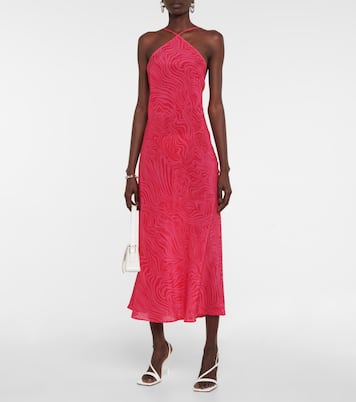 Opal silk halterneck midi dress | Rixo