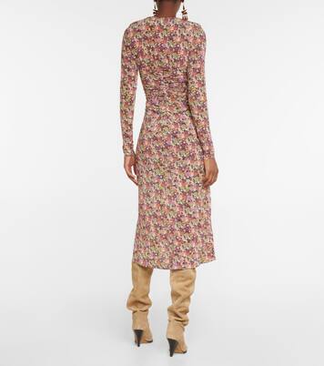 Robe midi Jinelima à fleurs | Isabel Marant
