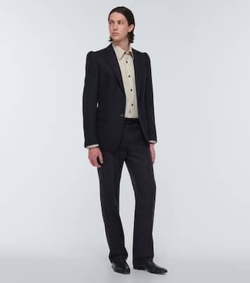 Pinnet pinstripe straight pants | Dries Van Noten
