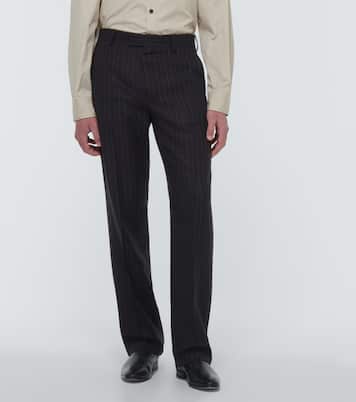 Pinnet pinstripe straight pants | Dries Van Noten