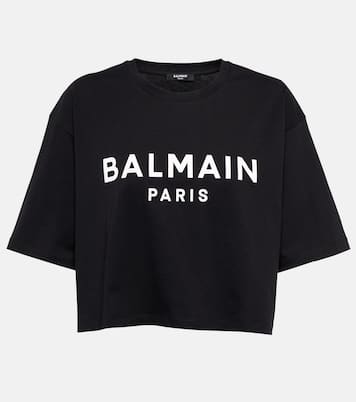 Cropped-Top aus Baumwoll-Jersey | Balmain