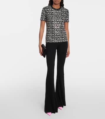 Slingback-Pumps aus Leder | Versace