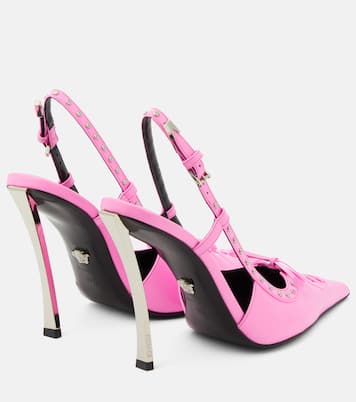 Slingback-Pumps aus Leder | Versace