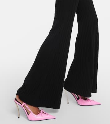 Slingback-Pumps aus Leder | Versace