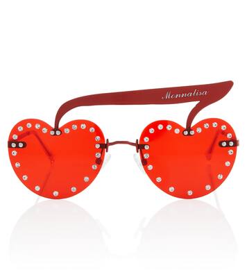 Embellished heart-shaped sunglasses | Monnalisa