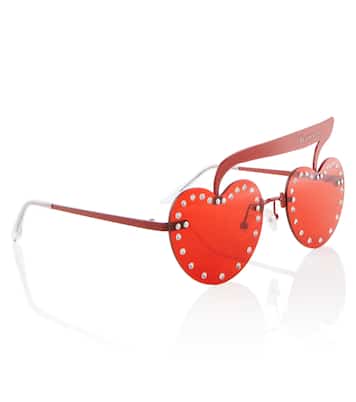 Embellished heart-shaped sunglasses | Monnalisa